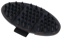 Zgrzebło z wypustkami Flex 2K, brązowy/czarny, 18,5 cm, Covalliero