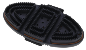Zgrzebło Flex 2K, brązowy/czarny, 18,5 cm, Covalliero