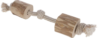 Szarpak dla psa, prosty, juta/bawełna, drewno kawowe, 35 cm, Kerbl