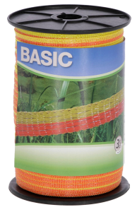 Taśma ogrodzeniowa BASIC, 250m x 10mm, żółto-pomarańczowa, Kerbl