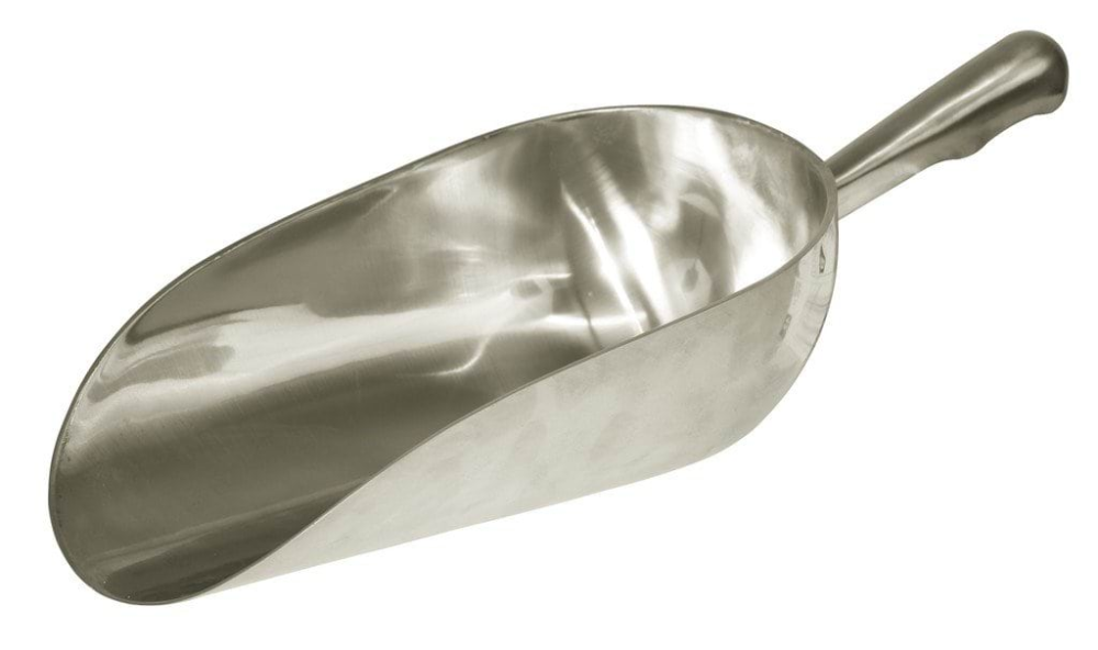 Łopatka do paszy, aluminium, 900 g, zaokrąglona, Kerbl