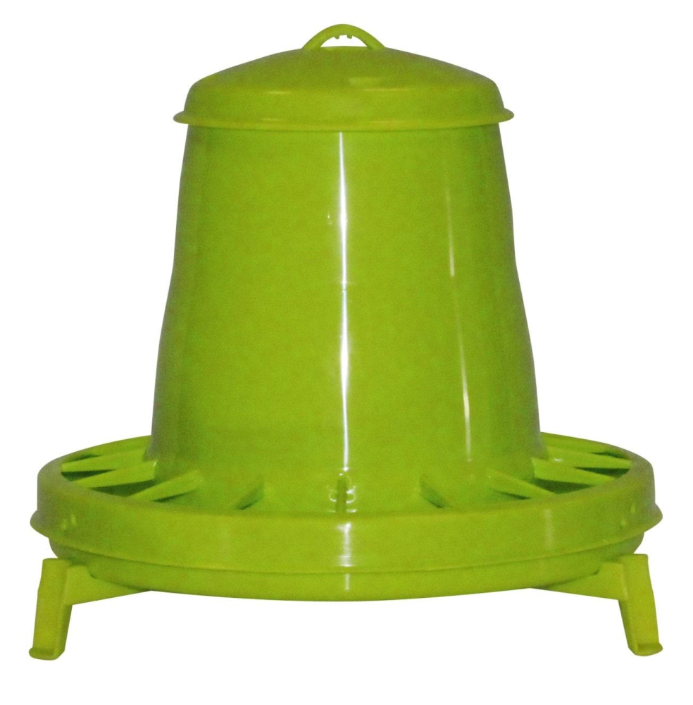 Karmidło automatyczne dla drobiu, 5,25 l, 3,5 kg, zielone, z nóżkami, Novital