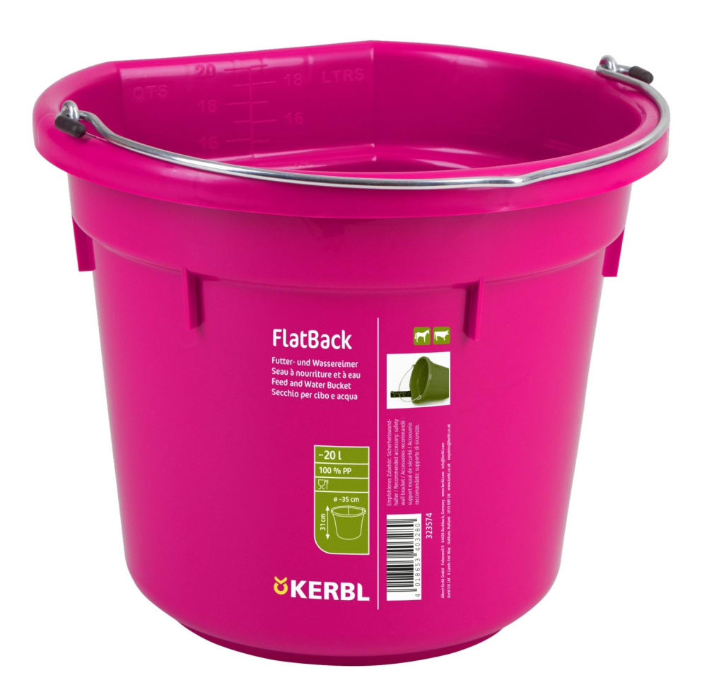 Wiadro FlatBack, 20 l, różowy, Kerbl