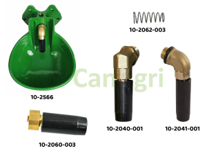 Zawór rurowy do poidła, kompletny, długi, Kerbl