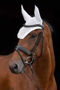 Nauszniki dla konia Linea, biały, roz. Pony, Covalliero