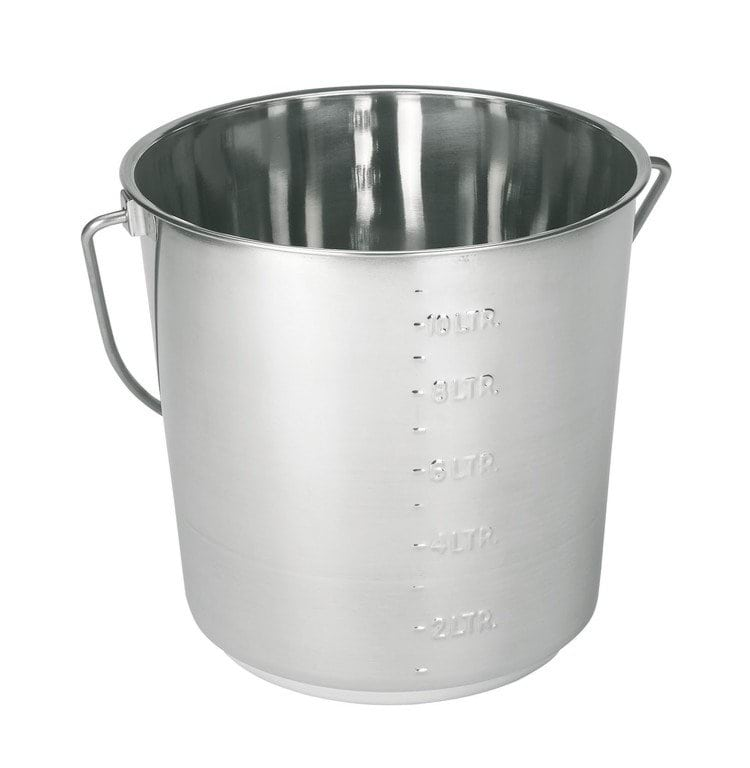 Wiadro ze stali nierdzewnej, 12,3 l, z uchwytem, Kerbl