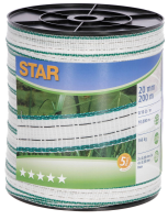 Taśma ogrodzeniowa STAR, 200 m x 20 mm, b… | poltechparts.pl