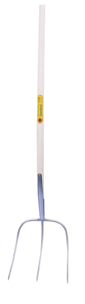 Widły z trzonkiem z drewna jesionowego nielakierowanego, 135 cm, 3 zęby, 30 x 30 cm, Kerbl