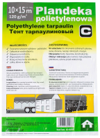 Plandeka 10x15 m, 120 g, srebrna, PE, Can… | poltechparts.pl