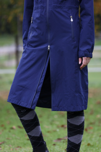 Płaszcz jeździecki przeciwdeszczowy dla kobiet, granatowy, XL, Covalliero