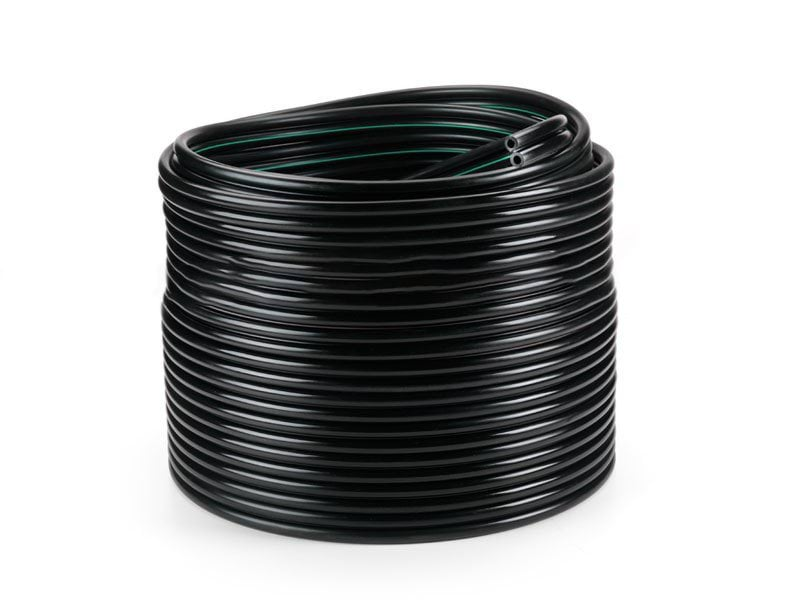 Przewód podciśnienia podwójny, guma, 7 x 13 mm, 35 m, zielony pasek, Spaggiari