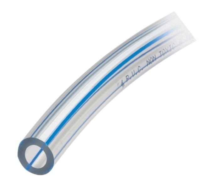 Przewód mleczny PVC, 14,5 x 24,5 mm, 30 m, 4 niebieskie paski, Spaggiari
