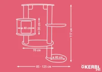 Drapak dla kota Dolomit Pro, ścienny, bia… | poltechparts.pl