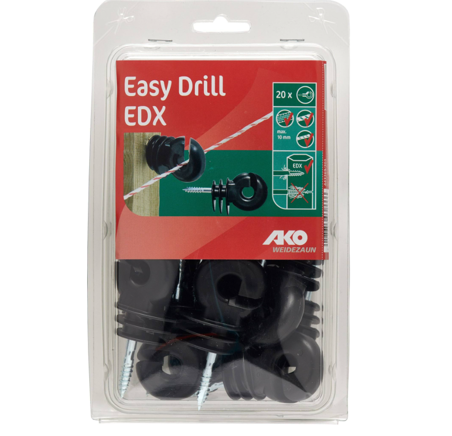Izolator pierścieniowy Easy-Drill EDX wzmacniany, czarny, 20 szt, AKO