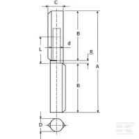 Zawias toczony do wspawania 140 mm | poltechparts.pl