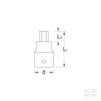 Nasadka imdusowa 1/4" Gedore, 8 mm | poltechparts.pl