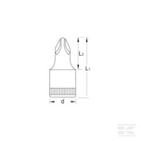 Nasadka wkrętak krzyżowy 1/4" Gedore, PH2 | poltechparts.pl