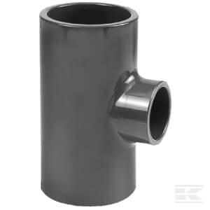 Trójnik z redukcją PCW-U VdL, 75 x 50 x 75 mm