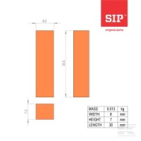 Wpust pasowany B 8x7x30 | poltechparts.pl