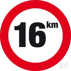 Tabliczka 16 km metal