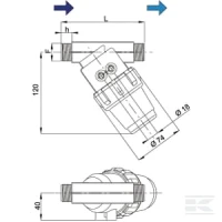 Filtr skośny gwint zewnętrzny 3/4" 100 me… | poltechparts.pl