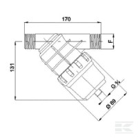Filtr skośny gwint zewnętrzny 1" 100 mesh | poltechparts.pl