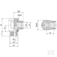 Złącze kolankowe banjo 6S R1/4 | poltechparts.pl