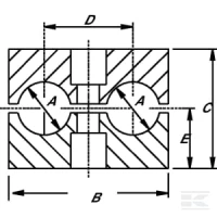 Korpus obejmy podwójnej, PP, 25/25 mm (5… | poltechparts.pl