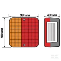 Lampa tylna zespolona 98x98mm | poltechparts.pl