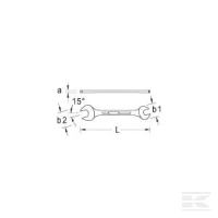 Klucz płaski, 14x15 mm, Gedore | poltechparts.pl