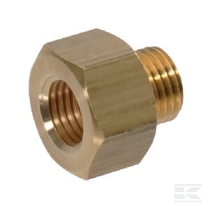 Złącze redukcyjne, gwint wewnętrzny / zewnętrzny 1/4" 18NPTF-M14x1.5 mosiężne