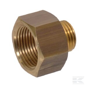 Złącze redukcyjne, gwint wewnętrzny / zewnętrzny 1/2" 14NPTF-M16x1.5 mosiężne