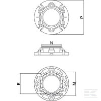 Kołnierz silnika GMR040 71B14 | poltechparts.pl