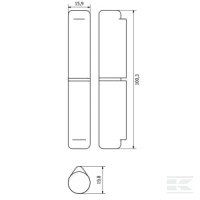 Zawias drzwi do wspawania | poltechparts.pl