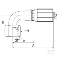 Końcówka 90° DN10-9/16" JIC | poltechparts.pl