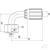 Końcówka 90° DN10-M20x1.5 | poltechparts.pl