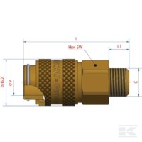 Szybkozłącze gwint zewnętrzny 3/8" BSP | poltechparts.pl