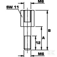 Śr. przedł. M6x50 RS5 st.szl. | poltechparts.pl