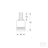 Nasadka Torx 1/4" Gedore, T40 | poltechparts.pl