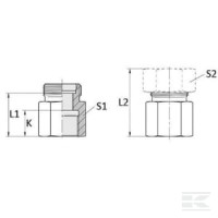 Złącze proste M20x1.5 12S - M18x1.5 | poltechparts.pl