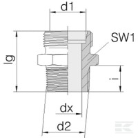 Złącze gwintowane M45x2.0 35L 1-1/4NPT | poltechparts.pl