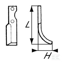 Nóż frezujący prawy 190x60x30mm 6mm pasuj… | poltechparts.pl