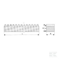 Listwa zębata moduł 1.5 L=500 mm | poltechparts.pl