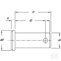 Trzpień do gł.wideł. 16x45 RVS | poltechparts.pl