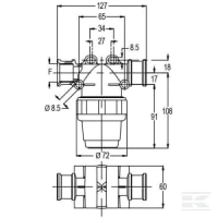 Filtr ciśnieniowy 3/4" gwint wew. 100 l/m… | poltechparts.pl