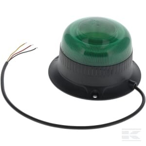 Lampa błyskowa LED, niska, 15W, 12/24V, zielona przykręcana ? 86x67 mm