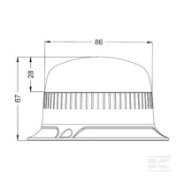 Lampa błyskowa LED, niska, 15W, 12/24V, z… | poltechparts.pl