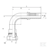 Końcówka DN10-1/4 BSP-90° | poltechparts.pl