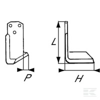 Nóż frezujący lewy 215x135x80mm 9mm pasuj… | poltechparts.pl