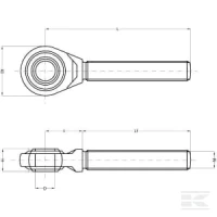 Końcówka oczkowa łącznika górnego 25.7 mm… | poltechparts.pl
